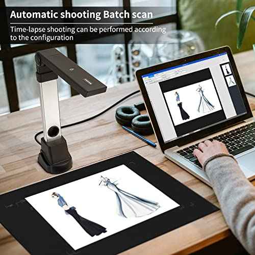 NetumScan Book & Document Camera for Teachers, Multi-Language OCR and English Article Recognition by AI Technology, Real-time Projection, Video Recording, Foldable & Portable, Capture, Only Windows