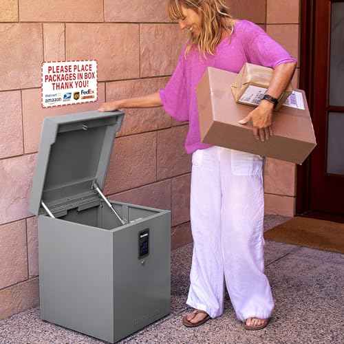 Please Leave Packages and Deliveries Here Sign£¬Self-Adhesive Waterproof and Durable Place Packages in Box Sign, Please Delivery Packages in Box Sticker for Home, Office, Shop, Door