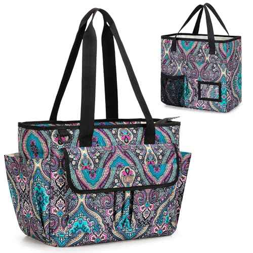 LoDrid File Bag with Extra Document Organizer Case for Letter Size File Folder, Large Utility Bag with 15.6¡± Laptop Padded Sleeve for Work, Business, Totem