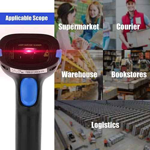 Bewinner Bar Code Scanner, YHD-5100 Barcode Reader with 2.4G USB Cable, Compatible with/Android/Windows Systems - Dual Connection Modes Design,32-bit ARM