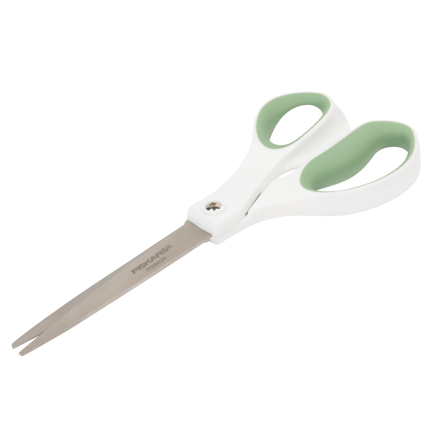 Fiskars Everyday Titanium Scissors, Durable Blades 3X Harder Than Steel, Ergonomic Softgrip Handle for Home and Office Cutting, 8 ", Forest Fern Green, 2 Pack