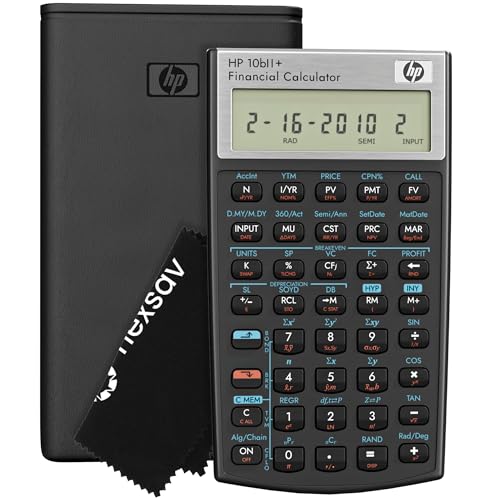 HP 10bII+ Financial Calculator Black 2026 Edition with 100+ Functions for Business & Exams