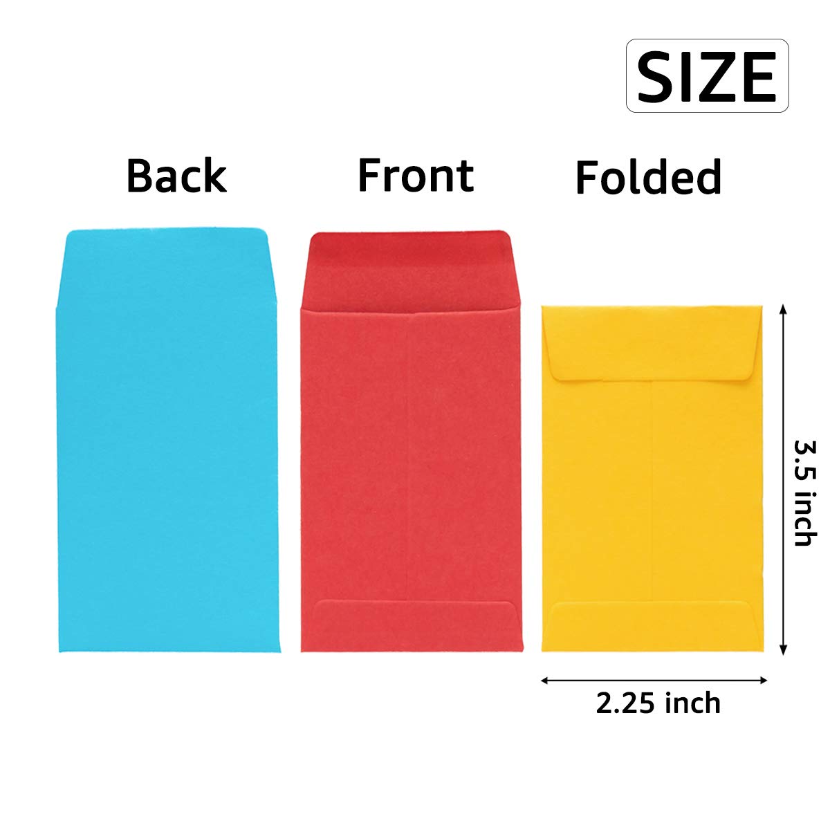 100 Pieces Colorful Small Coin Envelopes for Seed, 2.25×3.5 inch
