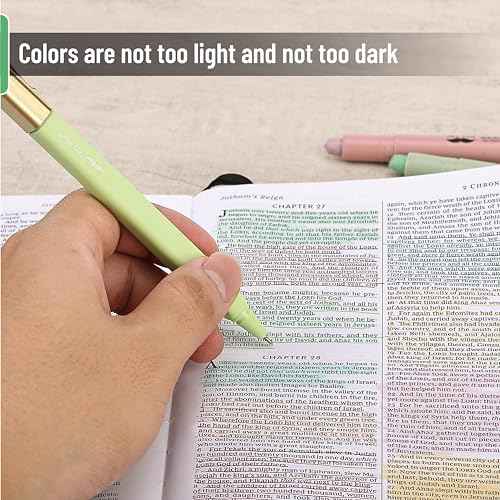 Mr. Pen- Aesthetic Gel Highlighters and Pens No Bleed, 12 Pack, Pastel Colors Bible Highlighters and Pens No Bleed