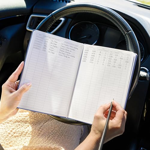 Skyline Auto Mileage Log Book A5 Smoke Blue — 1,674 Trips, Eco-Leather
