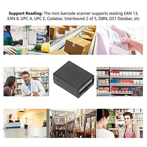 Mini 1D USB Barcode Scanner Portable CCD Reader Compatible with PC Phones Tablets