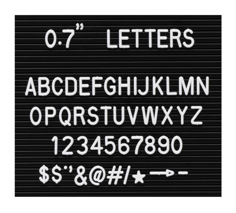 Veskaoty White Felt Letter Board Replacement Set, 300 Pcs for Messages & Decor