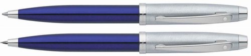 Sheaffer Gift Collection Series Ball Point and Mechanical Pencils Set, Blue Translucent Finish with Satin Chrome Plate Trim (SH/9308-9)