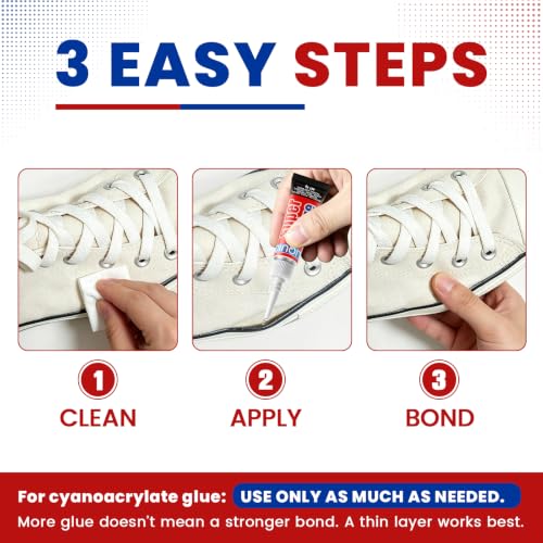 Alecpea 12x3g Instant Glue for Metal & Ceramic - Liquid CA Adhesive 12 Pack