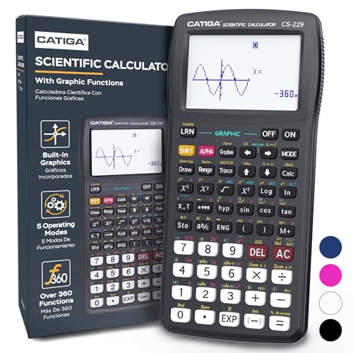 CATIGA Scientific Calculator with Graphic Functions, Multiple Modes with Intuitive User Interface for Beginners and Advanced Courses, High School or College, CS-229