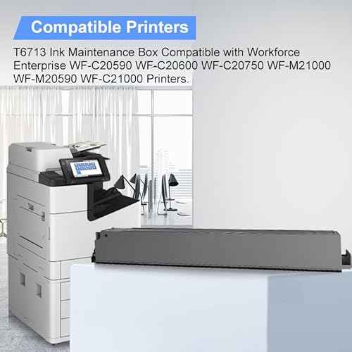 T6713 Ink Maintenance Box C13T671300 Waste Ink Tank Compatible with Workforce Enterprise WF-C20590 WF-C20600 WF-C20750 WF-M21000 WF-M20590 WF-C21000 Series Printers