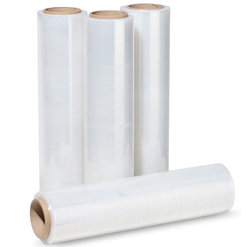 TurqVuaz 18" Stretch Wrap Film – 1200 ft, 80 Gauge Clear Plastic – Industrial Strength Shrink Wrap for Moving, Packing, Pallet Wrapping, Shipping, Warehouse Use – Heavy-Duty, Water Resistant – 4 Rolls