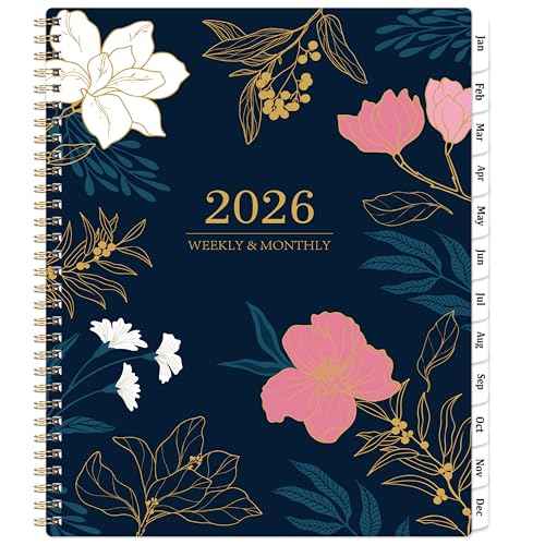 2026 Planner - 2026 Planner Weekly and Monthly, 8.5" x 11", Jan. 2026 - Dec. 2026, Calendar Planner 2026 Spiral Bound with 12 Monthly Tabs