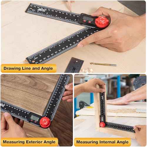 Digital Angle Finder Protractor, Angle Finder Ruler, 7inch 200mm 7inch/200mm, Angle Measuring Tool for Woodworking,Carpenter,Construction,DIY Measurement