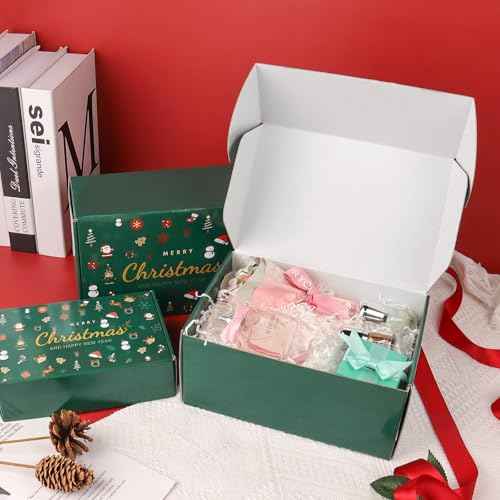 9x6x4 Inch Medium Christmas Shipping Boxes, 30 Pack Cardboard Packaging Mailer Box, Gradients Shipping Packaging Boxes for Small Business, Recyclable Cardboard Literature Gift Box