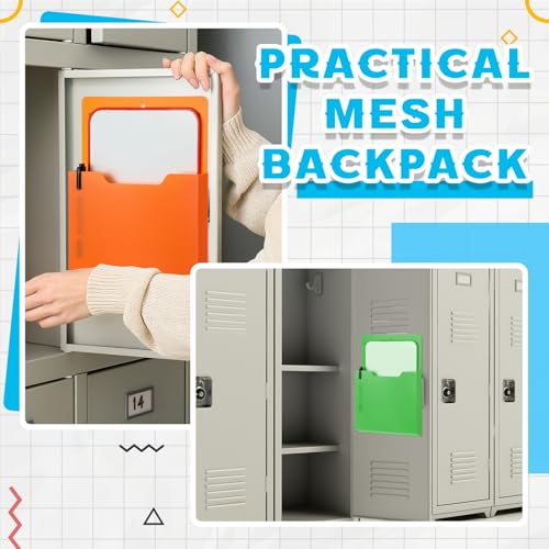 8 Pack Magnetic File Paper Holder High Design Pocket Magnetic Wall File Organizer Hanging Refrigerator Magazine Mail Letters Paper Holder for Teacher Office Classroom Supplies(Classic Color)