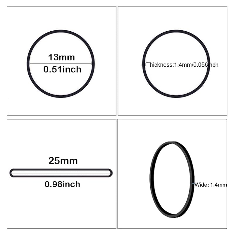 AIWOQI 2000pcs Mini Rubber Bands Black 0.5 inch – Small Elastic Ties for Office, Home & Craft