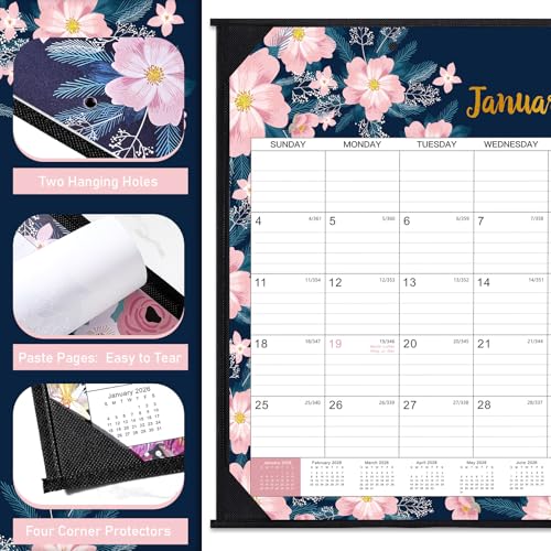 2026 Desk Calendar - January 2026 - December 2026, Large Calendar 2026, Cover 12 Months Calendar, 22" x 17", Rolled Desk Calendar with Box