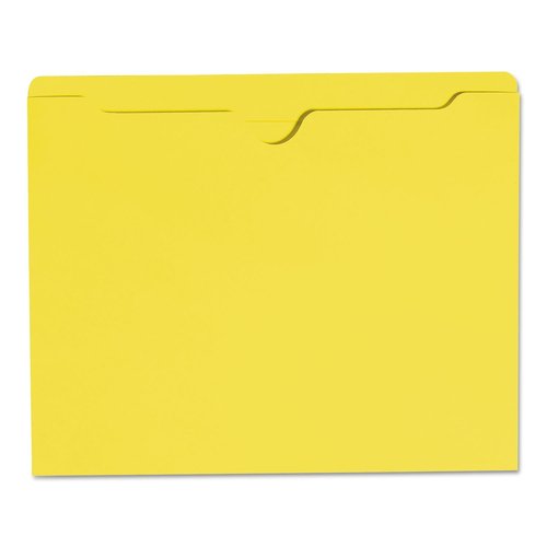 Smead File Jacket, Reinforced Straight-Cut Tab, Flat-No Expansion, Letter Size, Yellow, 100 per Box (75511)
