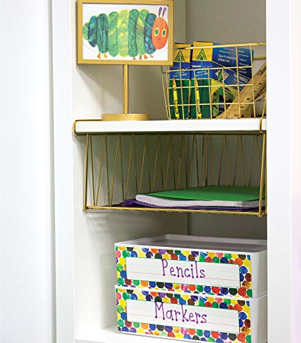 Eric Carle Dots Name Labels for Kids Classroom Organization - 36 Pack