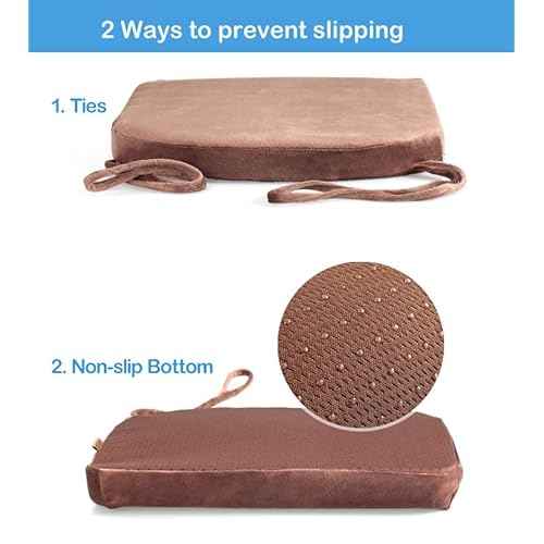 Augld 14x14 Metal Chair Cushion Set of 2 Memory Foam School Chair Cushion Small U Shape Seat Cushion Navy