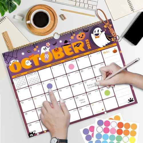 2025-2026 Wall Calendar, Calendar 2025-2026, 18 Month Calendar July 2025 - December 2026, 14.8" X 11.5", Calendar with Twin-Wire Binding, Hanging Hook and Julian Dates (Seasonal Designs)