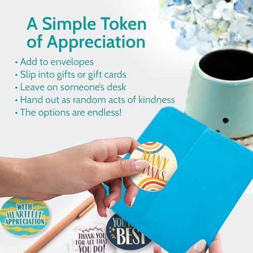 T MARIE 100 Mini Bulk Appreciation Gifts - 2.25¡± Token of Appreciation Chips for Employee Appreciation Week, Staff, Nurses, Teachers, Students and More - Share Kindness, Recognition and Motivation