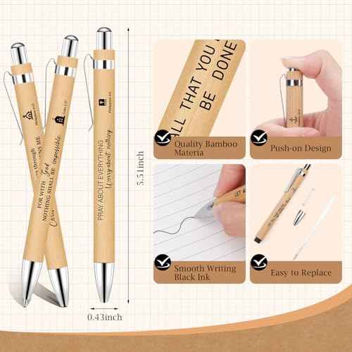 NEOACT 90 Pcs/30 Set Christian Gifts Bulk - Prayer Journal Scripture Notebook with Ballpoint Pen and Christian Bookmark,Christmas Gifts for Pastor Church Members Bible Study Groups