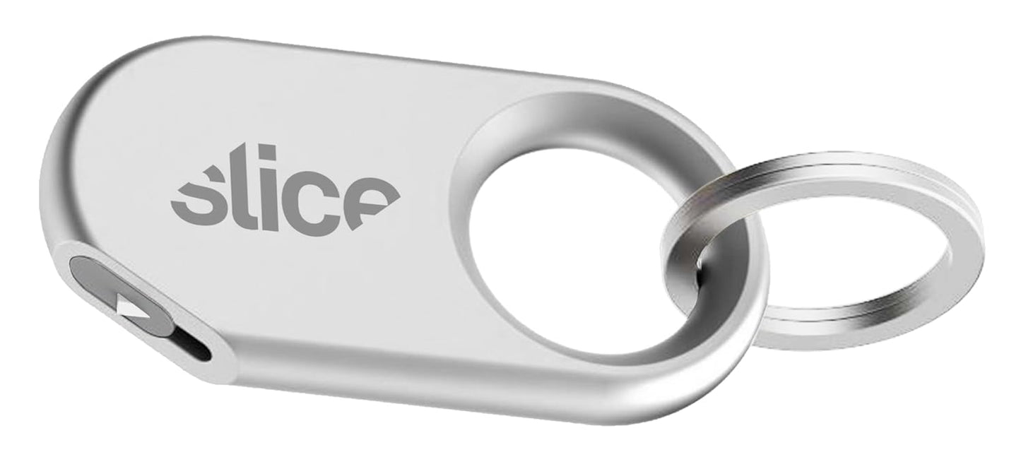 Slice Slicer Pro Box Cutter - Heavy Duty Ceramic Keychain Knife | Lasts 11x Longer than Metal | Silver