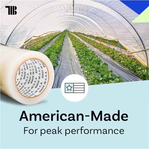 6" x 108' Roll of Greenhouse Repair Tape, Made in USA, Heavy Duty, Clear Poly Patch Tape for Repairing Greenhouses and Plastic Sheeting, UV Resistant Polyethylene Film for Seaming & Splicing