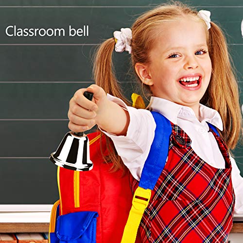 MROCO Silver Steel Hand Bell for Classroom & Service - 1 Pack
