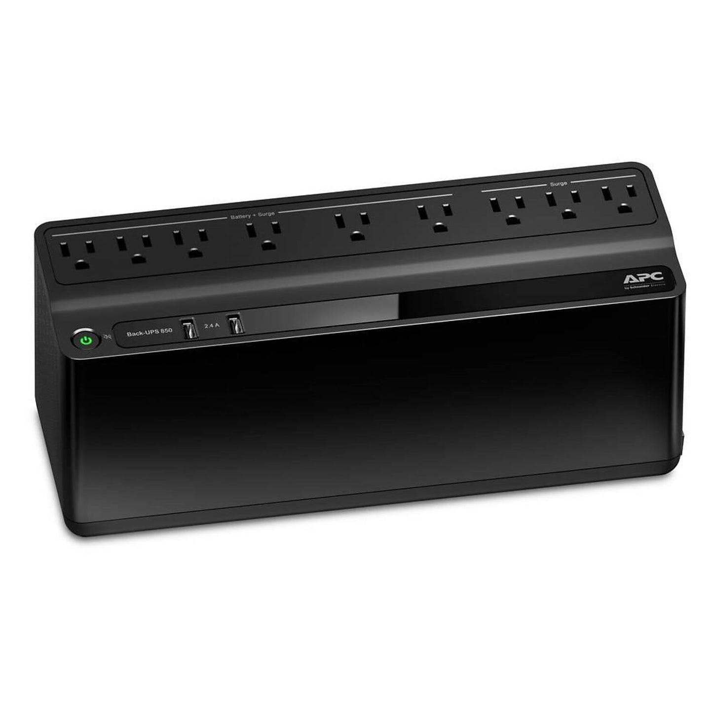 APC UPS Battery Backup & Surge Protector for Power Outages, 35 Minute Runtime (850VA/450W), Protects PC, Router, NAS & Home Office | Model BE850G2