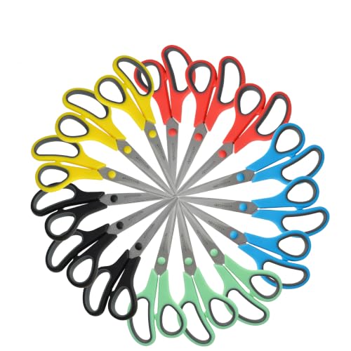 Westcott 8 Inch All Purpose Scissors Pack of 15 - Durable Stainless Steel Blades