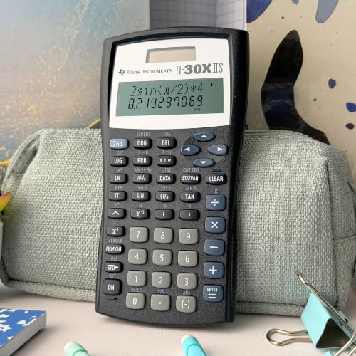 Texas Instruments TI-30XIIS Scientific Calculator Black - Two-Line Display, Math & Science