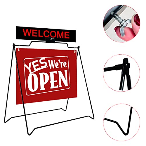 4U Media&Displays 2 COUNT 22"x18"(WxH) Sidewalk Sign A Frame Stand (Stand Only) (2 PACK) Real Estate Open House Sign