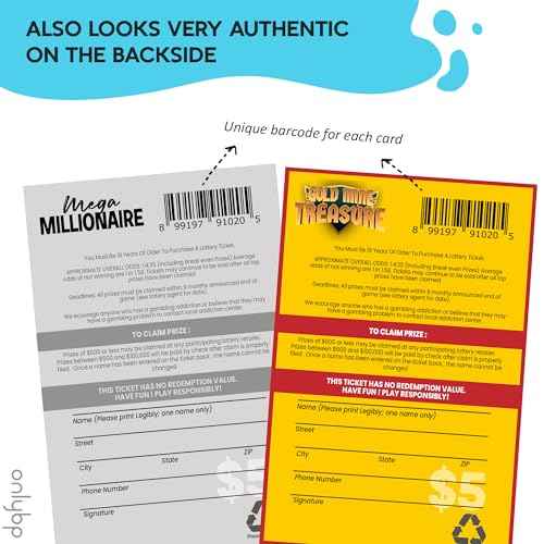 OnlyBP¢ç 10 Pregnancy Announcement Scratch Off Cards - Fun and Creative Fake Lottery Tickets for Baby Announcement - Perfect for Surprising Family and Friends with Baby Reveal