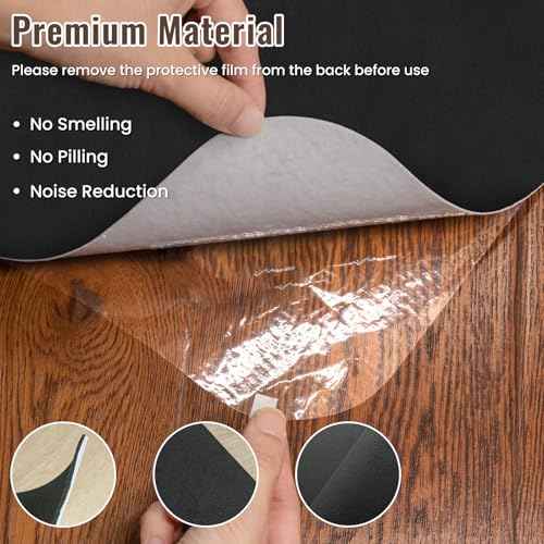 Sycoodeal Office Chair Mat for Hardwood Floor,Slip Resistant Floor Mat for Office Computer Gaming Chair,Heavy Duty Floor Protector for Rolling Chairs,Easy to Clean,Black(40"x55")
