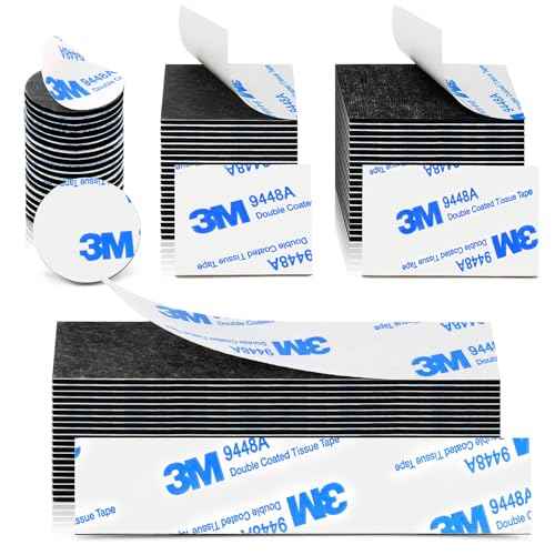 Double Sided Tape 80 Pcs Black Waterproof Double Sided Tape for Home D?cor & DIY Art Crafts Supplies Strong Pad Mounting Adhesive