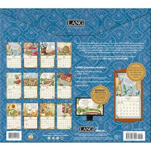 Lang American Kitchen 2026 Wall Calendar ? 12-Month Calendar with Stapled Binding, Linen-Embossed Kitchen & Food Art by Susan Winget, 13.4¡È ¡¿ 12¡È