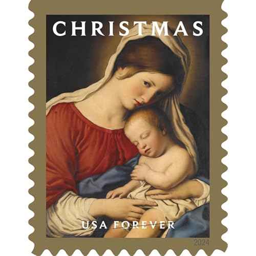 Christmas Madonna and Child 2024 (Book of 20) First-Class Mail Forever Postage Stamps