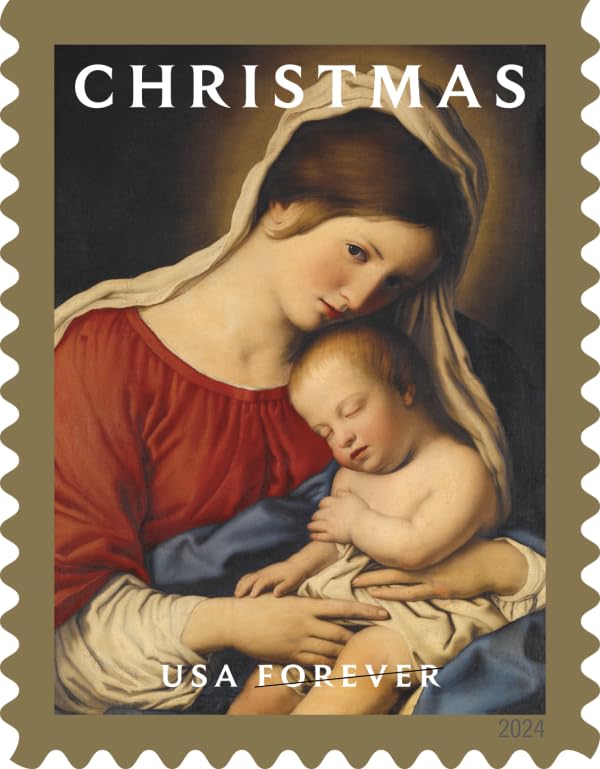 Christmas Madonna and Child 2024 Forever Postage Stamps, 20-Count Set