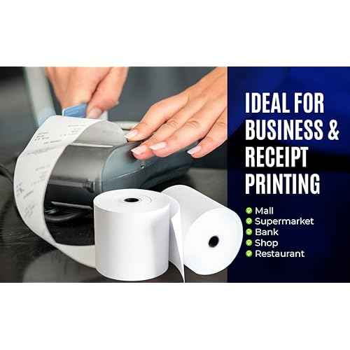 3-1/8" x 190' Thermal Receipt Rolls - 32 Pack Pos Paper for Clover Flex, Station, TM-T88, TSP