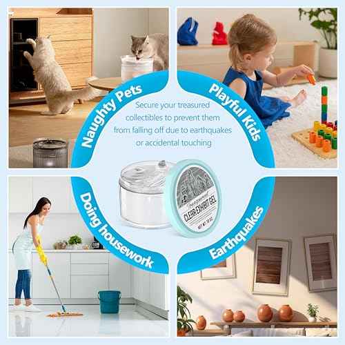 10 oz Exhibit Gel for Museum, Removable Clear Museum Exhibit Putty Wax for Fixed Collection and Decorations to Prevent Falling, Vibration.