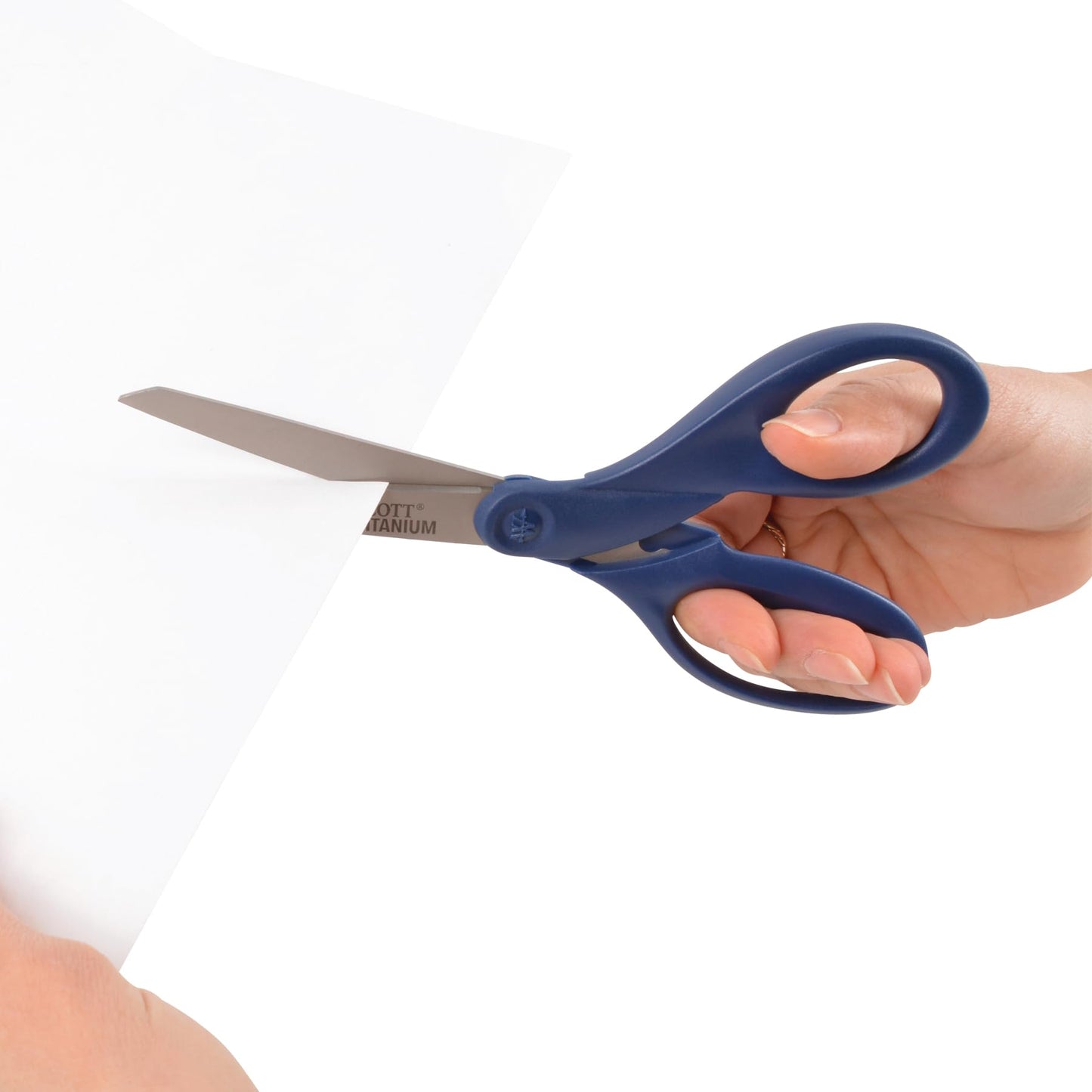 Westcott 17509 8-Inch Titanium Heavy-Duty Scissors, Navy