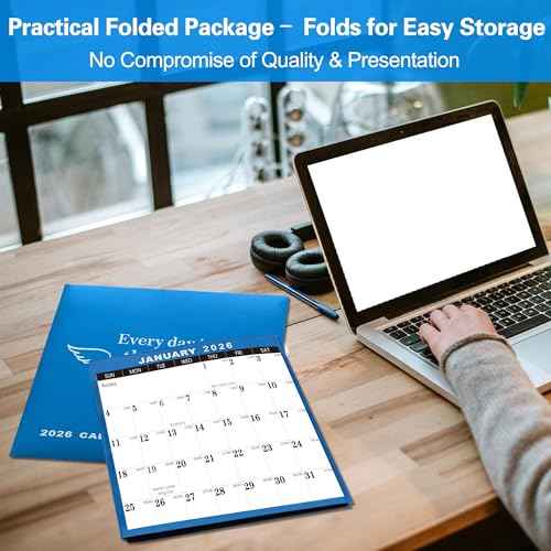 32" x 48" 2026 Wall Calendar Folded Wet & Dry Erase 12 Month Annual Yearly Wall Planner Vertical-Horizontal,Reversible