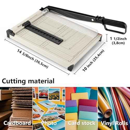 WORKLION Guillotine Paper Cutter A4 ? Heavy Duty Paper Trimmer with Safety Guard,15 Sheets Capacity, Precision Guillotine Cutter for Cutting Paper, Card,Photos,Vinyl and More with Ease.