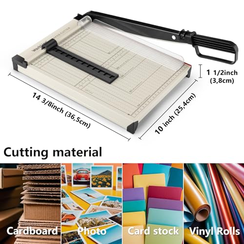 WORKLION 12-Inch Guillotine Paper Cutter Safety Trimmer for A4 & Large Sheets