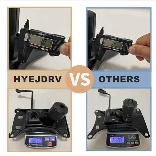 Heavy Duty 500LBs Office Chair Tilt Control Mechanism Replacement Parts, Office Chair Swivel Tilt Base W/6" x 10.2" Mounting Holes - Black