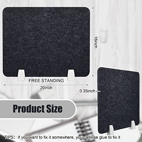 4 Pcs Acoustic Desk Divider Desktop Privacy Panel 16 x 20 Inch for Desk Cubicle Office Separator Panel Sound Absorbing Noise Reducing Tabletop Divider for Visual Distractions
