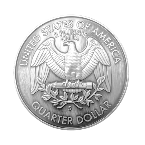 Oversized 3-Inch Coin Paperweight - Jumbo Quarter for Office Decor & Gifts